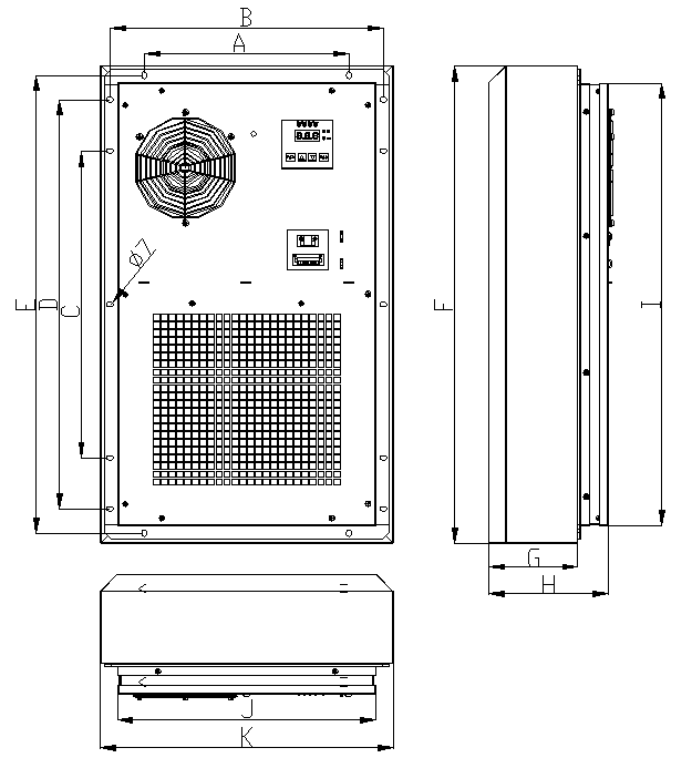 LCD Totem het Elektrokabinet Koelen, Kleine Industriële Airconditioner
